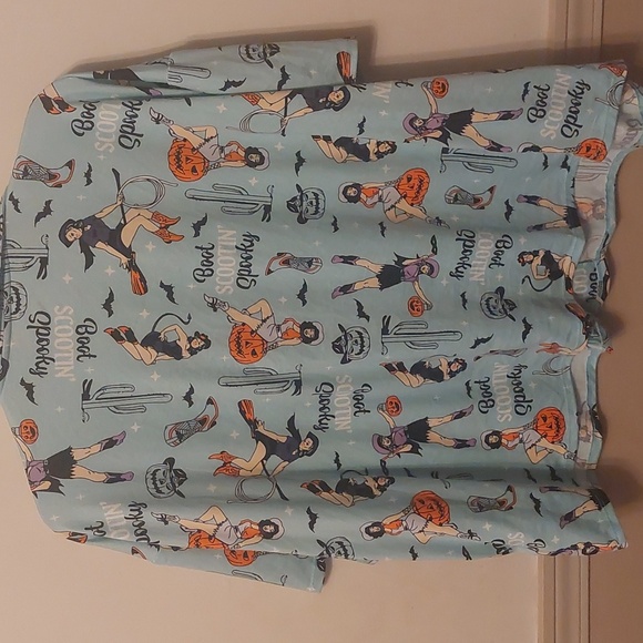 Way To Celebrate Halloween Pajama Set Top And Shorts Sz XL (16-18) - Picture 3 of 16
